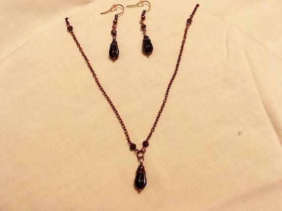 Melon Drop Set, Gifts for Women, Vintage Jewelry Ascetic, Bronze, Copper, Costume, Bridgerton, Christmas, Birthday, Gift, For Her