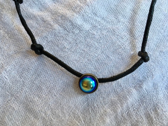 Iridescent Charm Necklace, Gift for Man, Gift for Woman, Vintage, Rustic, Bronze, Gold, Rose, Copper, Halloween,  Christmas, Birthday, Gift