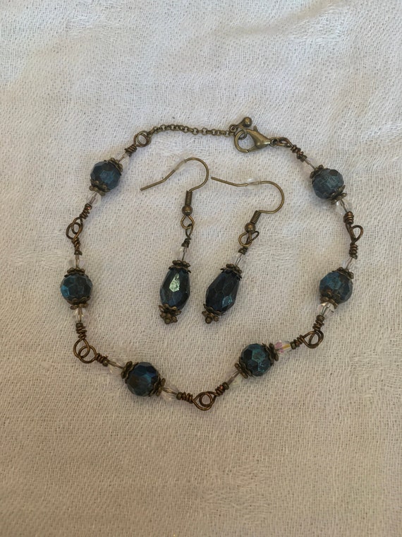 Earring and Bracelet Set, Gifts for Women, Vintage Jewelry Ascetic, Bronze, Gold, Rose, Copper, Christmas, Birthday, Gift, Bridgerton