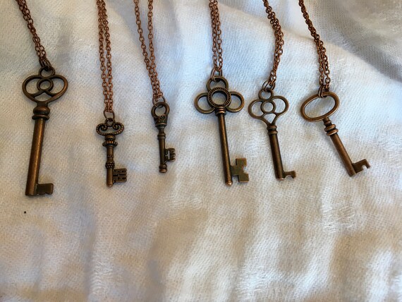 Antique Mystery Key, Group 1, Gift, Gifts, for Women, Antique, Bronze, Gold, Rose, Copper, Graduation, Dainty, Gifts, For Her,