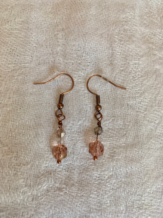 Cathedral Bead Earrings, Gifts for Women, Vintage Jewelry, Bronze, Gold, Rose, Copper, Christmas, Birthday, Gift, Bridgerton, Regency, Era