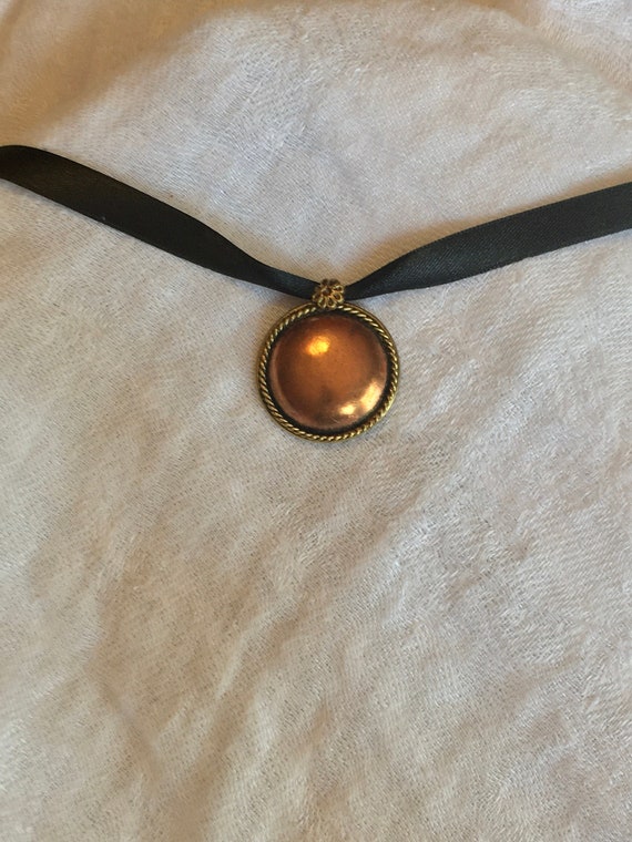 Golden Copper Circle Necklace, Regency, Gifts for Women, Vintage Jewelry, Bronze, Copper, Bridgerton, Christmas, Birthday, Gift, For Her