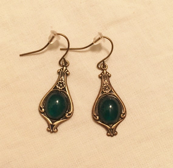 Art Deco Earrings, Gifts for Women, Vintage Jewelry, Bronze, Gold, Rose, Copper, Christmas, Birthday, Gift, Bridgerton, Regency, Era