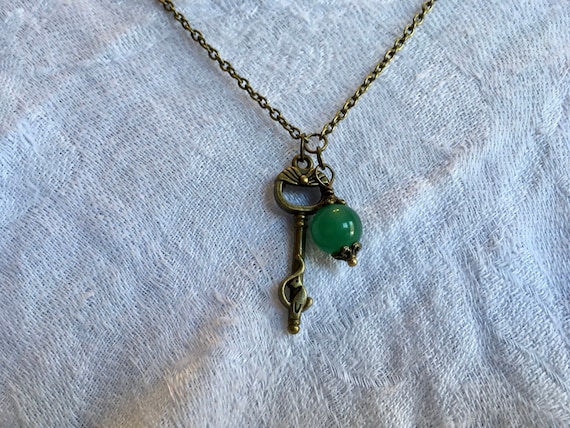 Statement Key, Gifts for Women, Vintage Jewelry Ascetic, Bronze, Gold, Rose, Copper, Halloween,  Christmas, Birthday, Gift, Blue, Green, Red