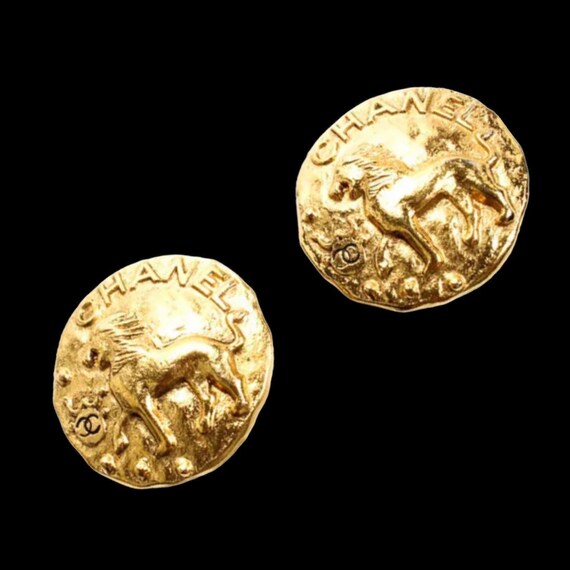 Vintage Chanel Earrings | Chanel Lion Earrings | … - image 5