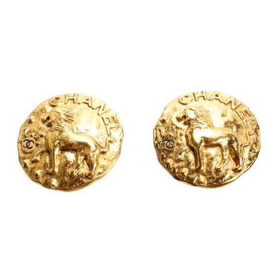 Vintage Chanel Earrings | Chanel Lion Earrings | … - image 2