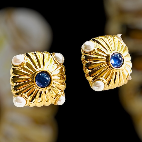 Sapphire clip deals on earrings