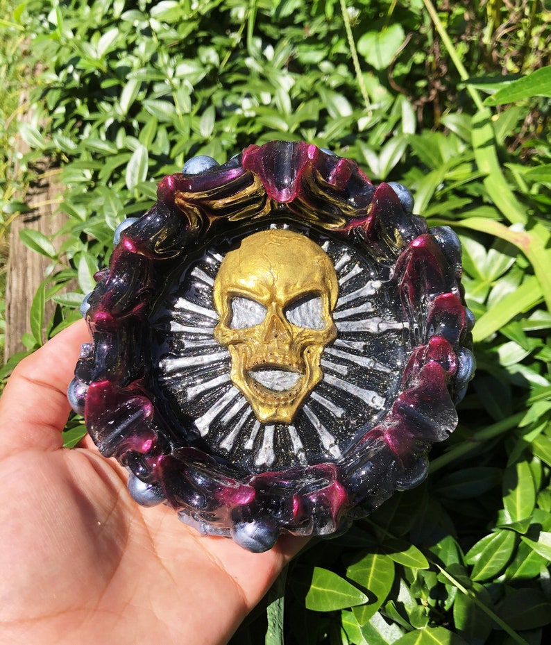 Skull Ashtray Resin Ashtray Resin Art Skull and Etsy