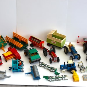 Britains Farm Toys, vintage Tractors & Farm Machinery, plus others.