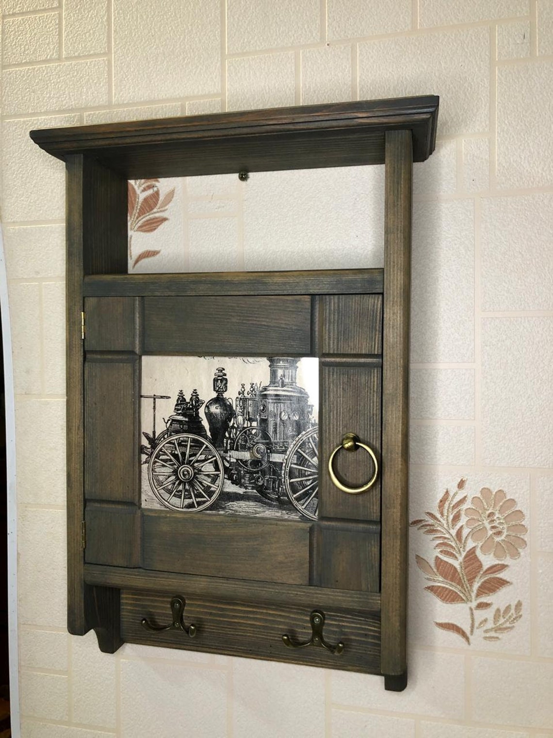 Key box Key organizer for the wall Wooden key holder Etsy