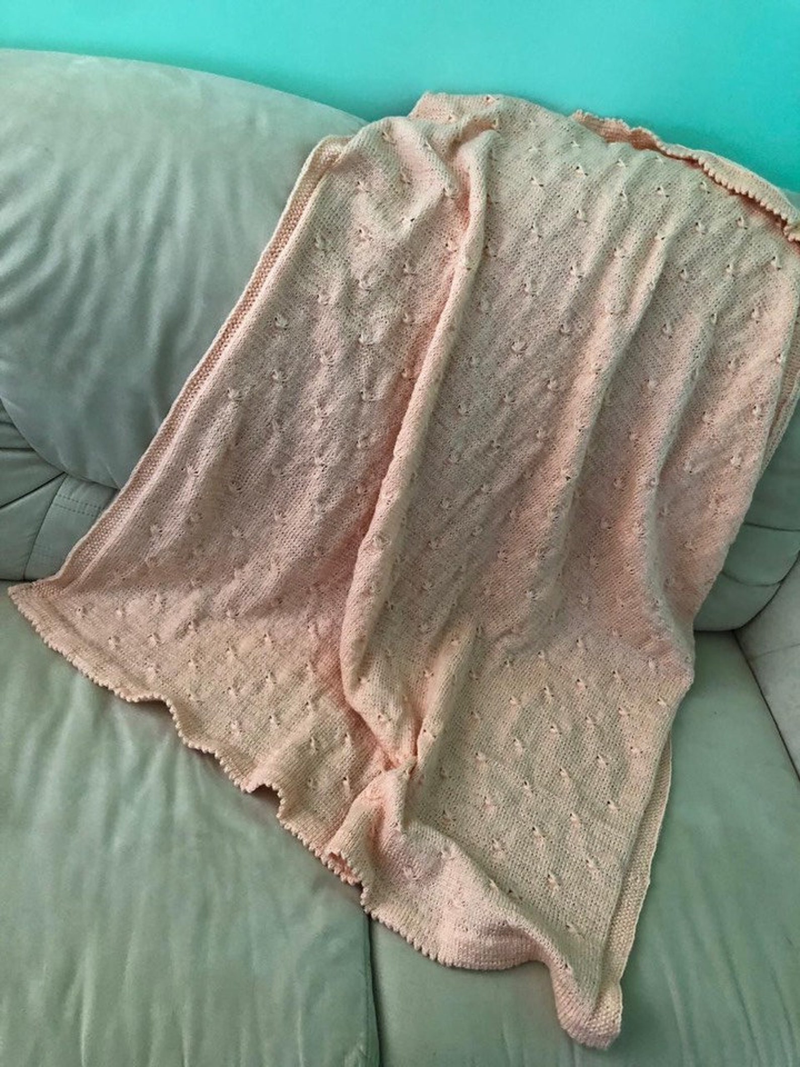 Blanket wool Wool / acrylic blanket Heather color Size Etsy