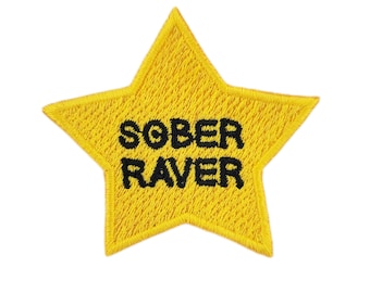Sober Raver Star - EDM/Rave Embroidered Patch | Iron-On Applique