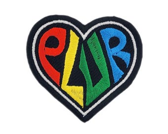 PLUR Heart - EDM/Rave Embroidered Patch | Iron-On Applique