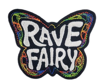 Rave Fairy - EDM/Rave Embroidered Patch | Iron-On Applique