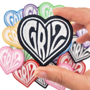 Heart Logo Embroidered Patch - 7 Color Options | Iron-On Applique