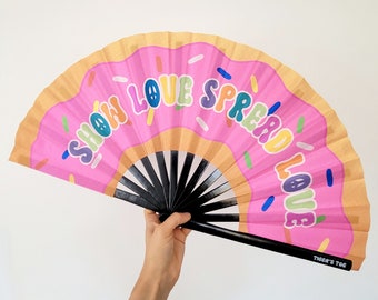Show Love Spread Love RAVE Fan | Blacklight Reactive