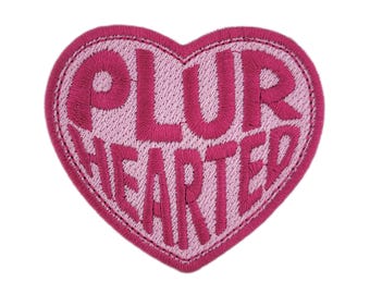 PLUR Hearted - EDM/Rave Embroidered Patch | Iron-On Applique