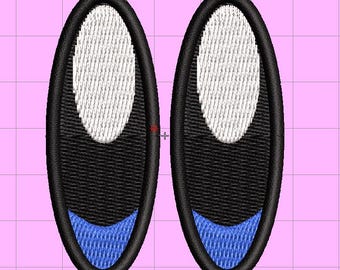 Blue Cartoon Eyes | Embroidered Patch