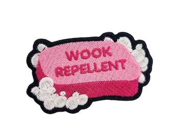 Jabón repelente de madera - Parche bordado/aplique termoadhesivo EDM/Rave