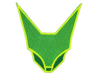 Green Geometric Feline | Embroidered Patch
