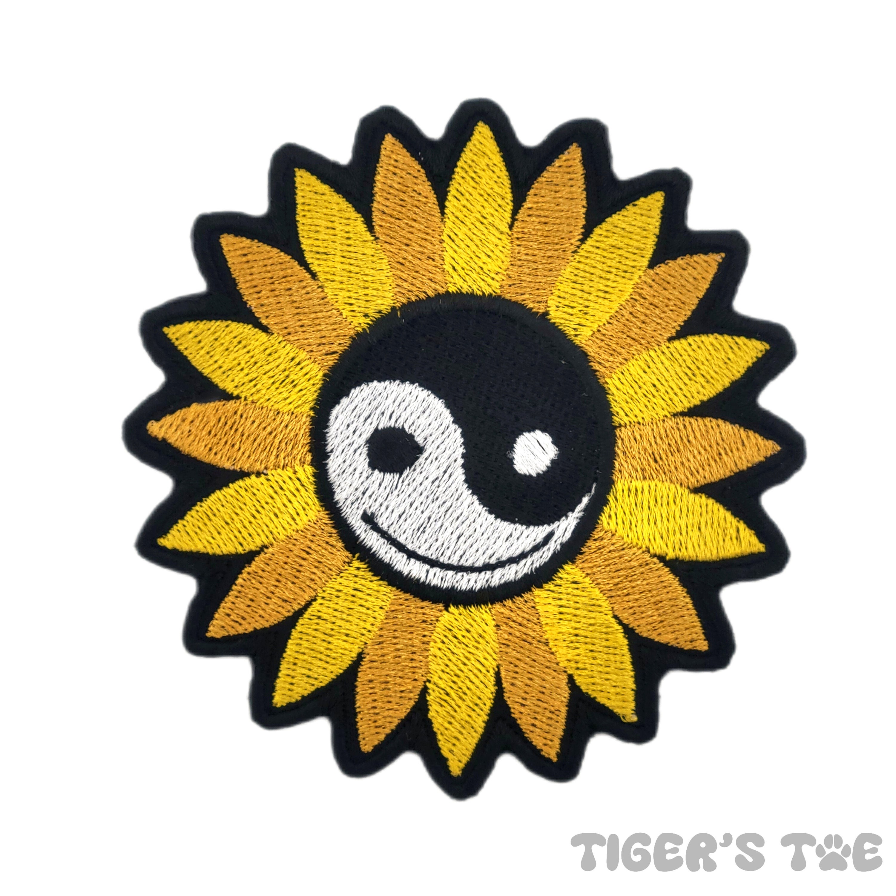 Peace Yin-yang Sunflower Embroidered Patch | Iron-on - Etsy