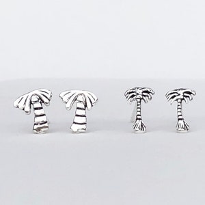 925 Sterling silver coconut tree stud earrings, coconut earrings, coconut tree studs, tree earrings, tiny coconut tree, coconut earrings