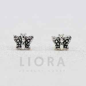 925 Sterling Silver Tiny Butterfly Stud Earrings, Butterfly Earrings, Insect Earrings, Butterfly Gift, Butterfly Jewellery, Animal Earrings