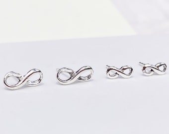 925 Sterling silver infinity stud earrings, infinity earrings, infinity studs, infinity symbol earrings, infinity gift, infinity lover gift