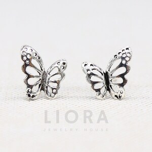 925 Sterling Silver Butterfly Stud Earring, Boho Butterfly Earrings, Butterfly Earrings, Butterfly Gift, Animal Earrings