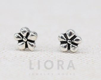 925 Sterling Silver Flower Stud Earrings, Small Flower Earrings, Flower Gift, Flower Jewelry