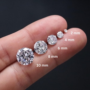 925 Sterling Silver CZ Stud Earrings, Round CZ Earrings, Crystal Earrings, Bridal Earrings, Diamond Earrings, Diamond Studs, CZ Earring Gift