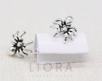 925 Sterling Silver Spider Stud Earrings, Spider Earrings, Spider Gift, Animal Earrings, Halloween Earrings, Insect Earrings