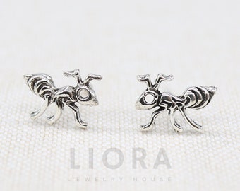 925 Sterling Silver Ant Stud Earrings, Ant Earrings, Insect Earrings, Ant Jewellery, Ant Gift, Animal Earrings