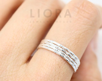 925 Sterling silver diamond cut textured ring, band ring,diamond cut ring, diamond cut stacking ring, stackable rings, sparkle stacking ring