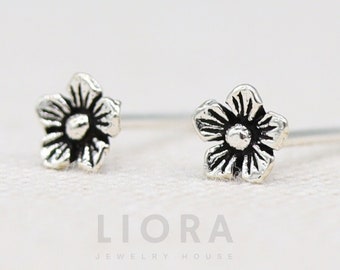 925 Sterling Silver Flower Stud Earrings, Small Flower Earrings, Jasmin Earrings, Flower Gift