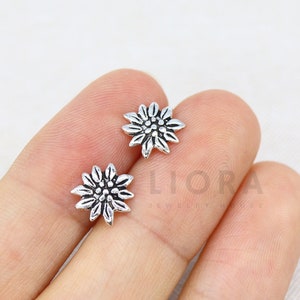 925 Sterling Silver Sunflower Stud Earrings, Sunflower Earrings, Flower Earrings, Sunflower Gift