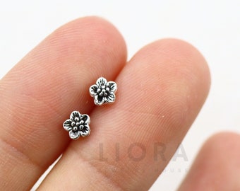 925 Sterling Silver Small Flower Stud Earrings, Flower Earrings, Flower Studs, Flower Gift