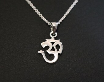 925 Sterling Silver Om Necklace, Om Pendant, Om Sign Necklace, Hinduism Religion, Om Necklace, Lord Symbol Pendant, Om Jewelry, Om Gift