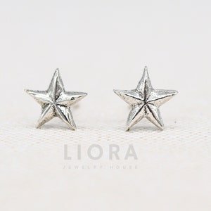 925 Sterling Silver Star Stud Earrings, Star Earrings, Small Star Earrings