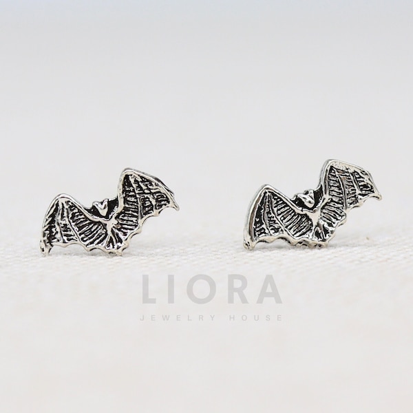 Bat Wing Internally Threaded Flat Back /screw Back/stud Earrings In Sterling Silver, Silver, Gold Or Rose Gold, Demon/ Devil Wing Earrings