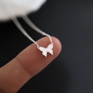 Collier papillon en argent sterling 925, collier papillon, collier pendentif papillon, chaîne papillon, cadeau papillon, cadeau pour elle