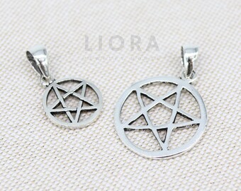 926 Sterling Silver Pentagram Pendant, Pentacle Pendant, Silver Star Pendant, Pentagram Charm, Pentagram Necklace, Star Necklace, Pentacle