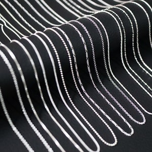 925 Sterling Silver Chain, Skinny Chain, Layering Necklace, Unisex Chain, Silver Necklace, Multiple Length,  Silver Chains, Women Men Chains