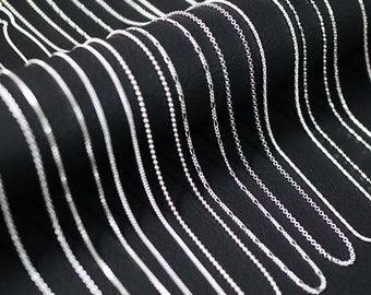 925 Sterling Silver Chain, Skinny Chain, Layering Necklace, Unisex Chain, Silver Necklace, Multiple Length,  Silver Chains, Women Men Chains