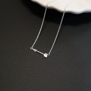 925 Sterling Silver Arrow Necklace, Small Arrow Necklace, Silver Arrow Necklace, Arrow Gift, Cupids Arrow, Layering Necklace, Gift for Her