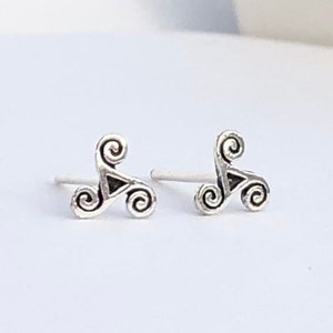 Puede incluir: Un par de pendientes de plata con un diseño de nudo celta. Los pendientes son pequeños y delicados, lo que los convierte en un accesorio sutil y elegante.