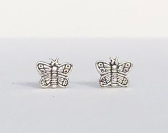 925 Sterling silver tiny butterfly stud earrings, butterfly earrings, butterfly studs, small butterfly, silver butterfly, tiny insect