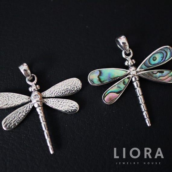 RMREWY Dragonfly Necklace 925 Sterling Silver Celtic Ireland