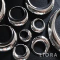 925 Sterling Silver Crescent Moon Hoop Earrings, Thick Solid Hoops, Large hoops, Chunky Hoops, Oversize Hoops, Tribal Hoops, Crescent moon product logo
