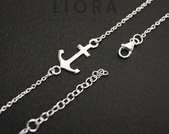925 Sterling Silver Anchor Bracelet, Silver Anchor Charm